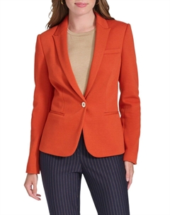 Строгий блейзер из смесовой полиэстера, цвет Paprika Tommy hilfiger