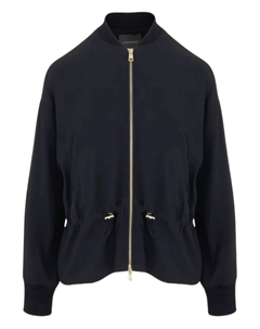 Куртка-бомбер с застежкой-молнией и шнурком, черный Lorena antoniazzi