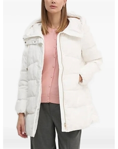 Стеганая куртка с капюшоном, белый Geox