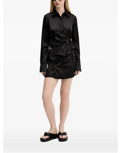 Рубашка с эффектом запаха и логотипом, черный Karl lagerfeld jeans