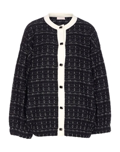 Твидовый пиджак с драгоценными пуговицами, черный Liu jo