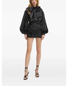 Мини-юбка с оборками и сборками, черный Charo ruiz ibiza