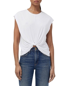 Футболка с короткими рукавами и узлом Jenna, белый Rag & bone