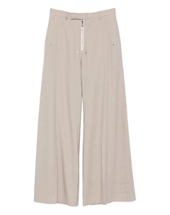 Брюки широкого кроя с застежкой-молнией, серый Rick owens