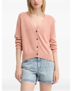 Кардиган с V-образным вырезом и пуговицами, розовый Marc o'polo