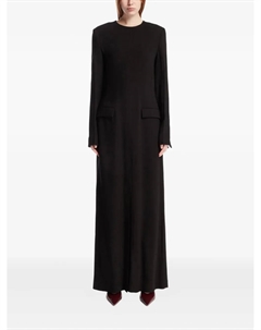 Платье макси с длинными рукавами TOTEME, черный Toteme
