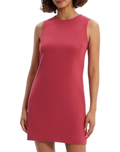 Мини-платье из крепа, цвет Deep Rose Theory