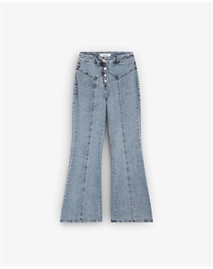 Женские джинсы с высокой посадкой и присборенной талией, индиго Scalpers