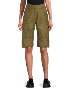 Шорты-бермуды из смеси натуральной шерсти, цвет Olive Green Givenchy