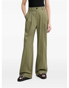 Широкие брюки со складками, зеленый Marc o'polo