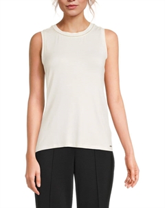 Трикотажный топ без рукавов Parfait, кремовый Calvin klein