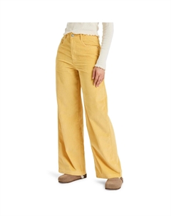 Женские брюки Surf On Cloud Cord, желтый Roxy