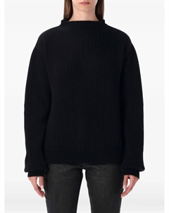 Ребристый свитер с открытой спиной, черный Rick owens