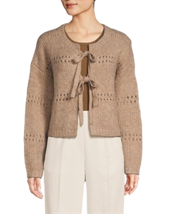 Кардиган Madelina Eyelet Self-Tie, цвет Silver Mink Vero moda