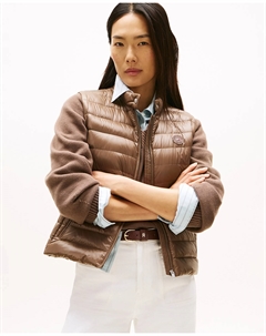 Женская стеганая жилетка, коричневый Tommy hilfiger