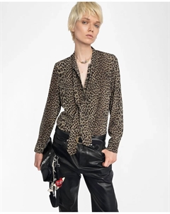 Женская рубашка Tulba Satin из вискозы с длинными рукавами, зеленый Zadig&voltaire