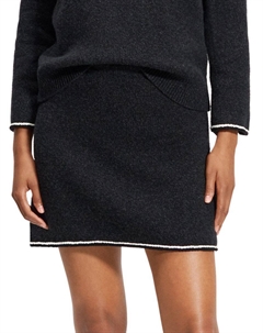 Мини-юбка из фетрового твида, черный Theory