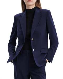 Строгий блейзер на двух пуговицах, темно-синий Theory