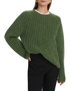 Ребристый свитер Stassi с круглым вырезом, зеленый Rag & bone