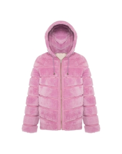 Двусторонняя куртка из овчины с капюшоном Made For Generations, розовый Wolfie furs