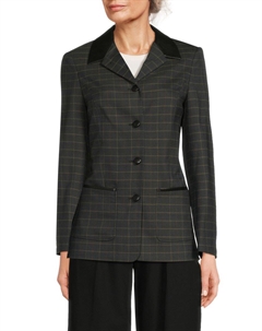 Шерстяной блейзер Drew Windowpane, цвет Green Plaid Multi Rag & bone