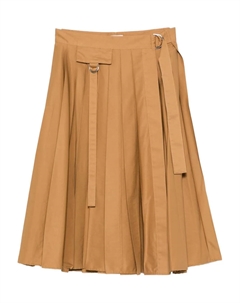 Юбка миди со складками, коричневый Liu jo