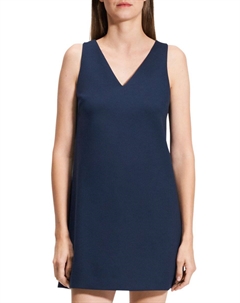 Мини-платье с V-образным вырезом, цвет Brght Navy Theory