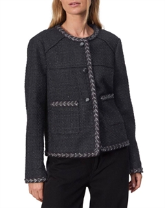 Пиджак из твида Мирабель на пуговицах, черный Rag & bone