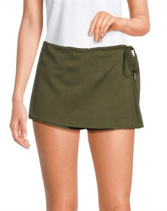 Шорты-облегающие из льняной смеси, оливковый Love ady