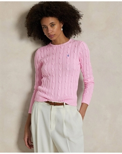 Женская хлопковая кофта восьмёрочкой, светло-розовый Polo ralph lauren