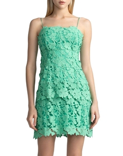 Мини-платье из многослойного гипюрового кружева, цвет Clover Zac posen