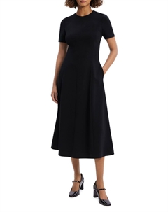 Расклешенное платье-миди, черный Theory