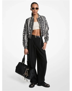 Женские широкие брюки прямого кроя со стрелками, черный Michael michael kors