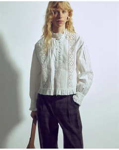 Блузка с лентами, белый Сфера