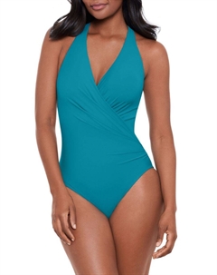 Цельный купальник Rock Solid Wrapsody, цвет Maldives Blue Miraclesuit
