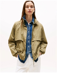 Женский плащ на молнии, военный зеленый Tommy hilfiger