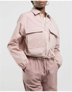 Женская куртка на молнии с карманами, светло-розовый Replay