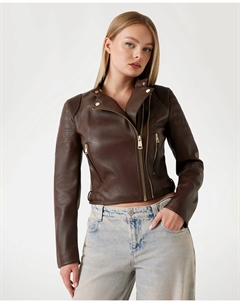 Женская кожаная куртка, коричневый Guess