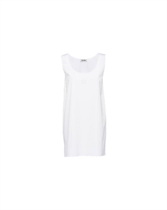 Платье без рукавов женское белое Miu miu