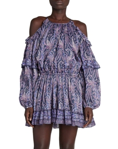 Мини-платье Gabinia с принтом пейсли, цвет Faded Night Isabel marant