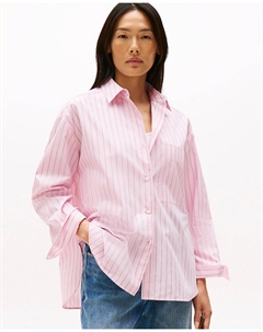 Женская рубашка свободного кроя, розовый Tommy hilfiger