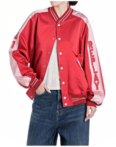 Женская куртка-бомбер на пуговицах, красный Replay