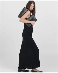 Длинное платье на бретелях, черный Replay