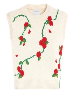 Свитер без рукавов с цветочным жаккардом, нейтральный Barrie