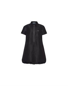 Женское платье с короткими рукавами, черный Prada