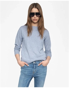 Женский джемпер Cici с длинными рукавами из кашемира, светло-голубой Zadig&voltaire