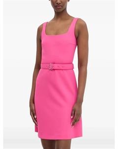 Мини-платье с квадратным вырезом и поясом, розовый Hugo