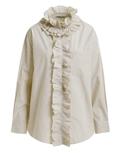 Рубашка в полоску с оборками, нейтральный Essentiel antwerp