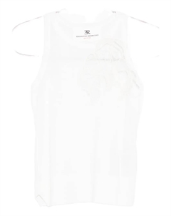 Майка с кружевным декором, белый Ermanno scervino