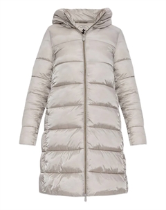 Утепленное пальто с нашивкой-логотипом, серый Save the duck